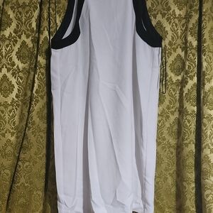 Zara Black and White Sleeveless Top